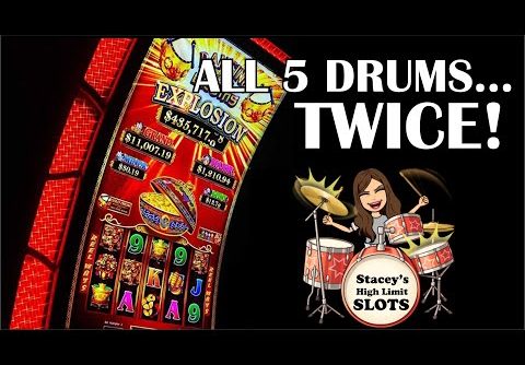 $10 Bets, DANCING DRUMS EXPLOSION SLOT * BIG WIN * $10 MAX BET BONUS!