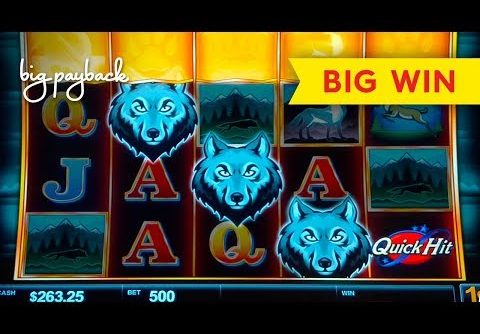 WOW, WHAT A BONUS! Quick Hit Wolf Mountain Slot – BIG WIN!