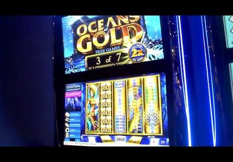 Oceans Of Gold Slot Machine Bonus(2) and HUGE WIN Bonus 3