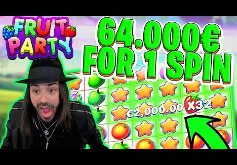 ROSHTEIN ONE SPIN – 64.000€ BIG WIN IN FRUIT PARTY! Top 5 Biggest Wins of Week