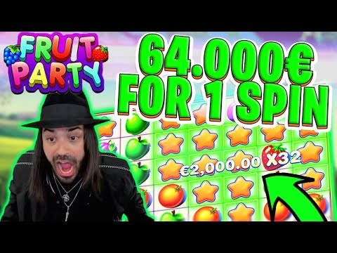 ROSHTEIN ONE SPIN – 64.000€ BIG WIN IN FRUIT PARTY! Top 5 Biggest Wins of Week