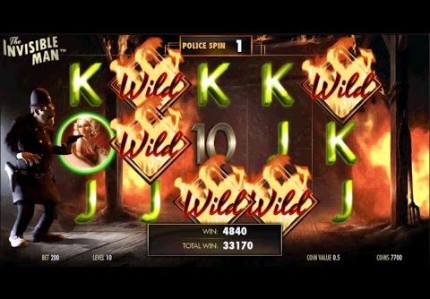 Invisible man – NEW SLOT MACHINE – Police spin MEGA WIN