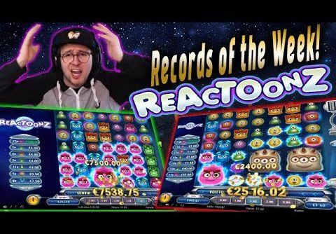 Streamers HUGE WIN! Reactoonz slot! BIGGEST WINS OF THE WEEK! Casino!