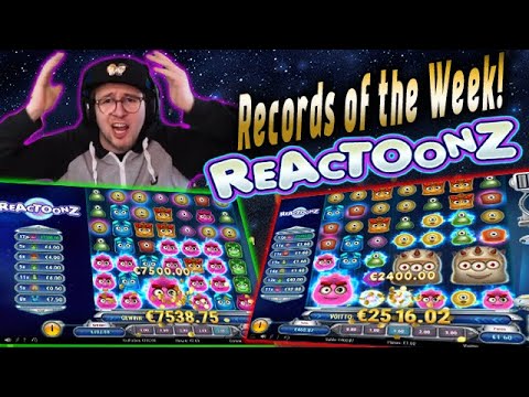 Streamers HUGE WIN! Reactoonz slot! BIGGEST WINS OF THE WEEK! Casino!