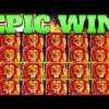 $ FULL SCREEN DOUBLE MEGA WIN!!! $ KING OF AFRICA WMS SLOT MACHINE!