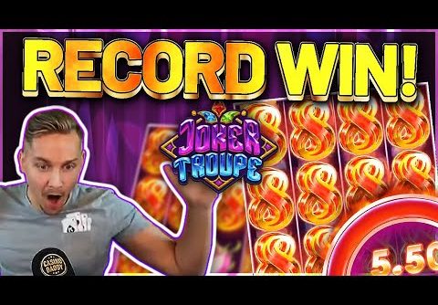 RECORD WIN! Joker Troupe Big win – HUGE WIN on Casino slot Casinodaddy LIVE STREAM