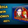 Lucky Coin mega win bonus 487X. Amatic online slot