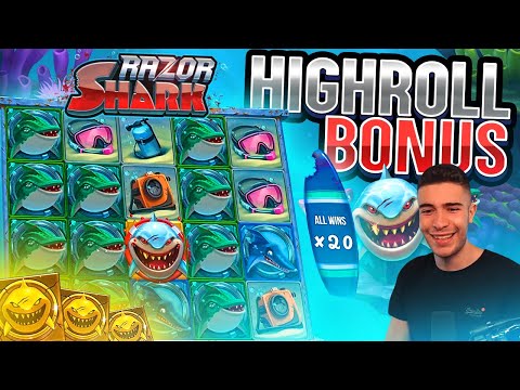 RAZOR SHARK HIGHROLL BONUS | HUGE WIN ON PUSH GAMING ONLINE SLOT MACHINE