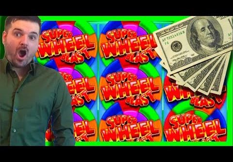 BIG WIN!!! LIVE PLAY on Super Blast Wheel Slot Machine with Bonuses