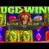 HUGE MEGA WIN!!! 5 BONUSES!!! KING OF AFRICA SLOT MACHINE!!!