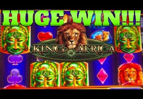 HUGE MEGA WIN!!! 5 BONUSES!!! KING OF AFRICA SLOT MACHINE!!!