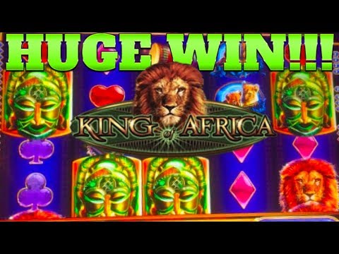 HUGE MEGA WIN!!! 5 BONUSES!!! KING OF AFRICA SLOT MACHINE!!!