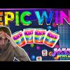 EPIC WIN!! JAMMIN JARS BIG WIN – Casino Slots from Casinodaddys live stream (OLD WIN)