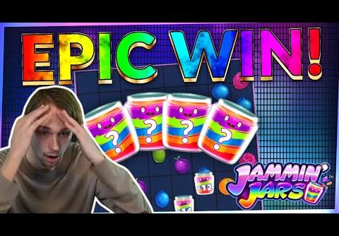 EPIC WIN!! JAMMIN JARS BIG WIN – Casino Slots from Casinodaddys live stream (OLD WIN)