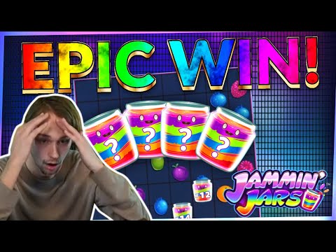 EPIC WIN!! JAMMIN JARS BIG WIN – Casino Slots from Casinodaddys live stream (OLD WIN)