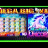 FULL SCREEN!!! HUGE MEGA WINS! Mystical Unicorn WMS Slot Machine!