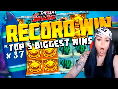 TOP 5 BIGGEST SLOTS WINS OF THE WEEK | CASINO GAMES | RECORD WIN | 8762x IN THE RAZOR SHARK SLOT