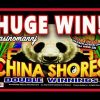 **HUGE WIN** – CHINA SHORES SLOT – FULL SCREEN! – SUPER AWESOME WINS! – Slot Machine Bonus