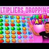 INSANE FRUITPARTY BONUS | HUGE WIN ON PRAGMATIC PLAY ONLINE SLOT MACHINE