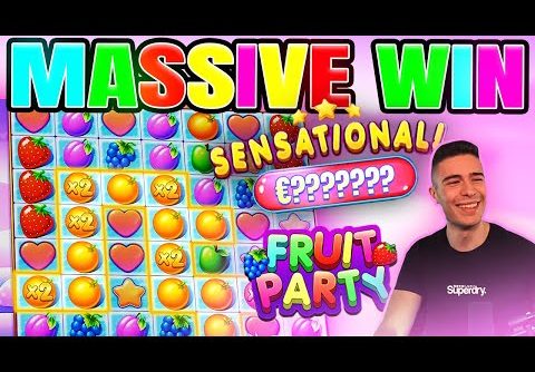 FRUITPARTY HUGE BONUS BUY WIN | BIG WIN ON PRAGMATIC PLAY ONLINE SLOT MACHINE