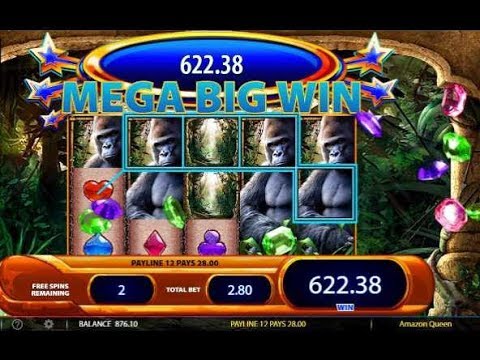 **FINALLY** AMAZON QUEEN SLOTS MACHINE $$$ MEGA WIN