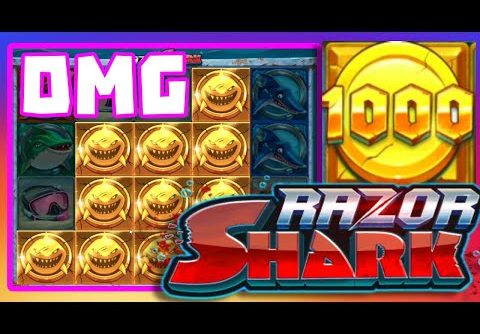 RAZOR SHARK💧 SLOT BONUS HUNT BIG WIN NON STOP BONUS AND GOLDEN COINS!!!😵