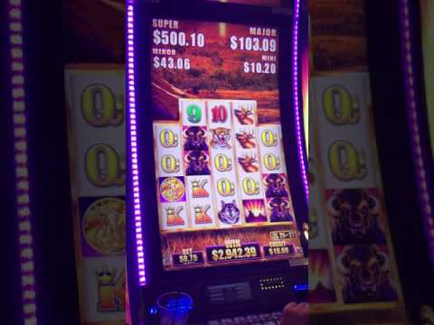Buffalo Grand Slot Machine SUPER JACKPOT x4 HANDPAY BIG WIN Free Games Bonus