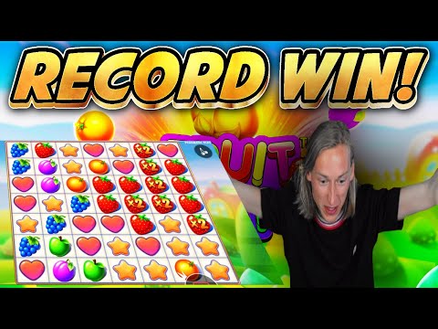 RECORD WIN!! Fruit Party BIG WIN from base game – Online Slots from Casinodaddys live stream