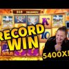 RECORD WIN!!! Genie Jackpots Mega Win!! Casino Games from MrGambleSlot Live Stream