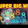 888 Blue Dragon * SUPER BIG WIN * RETRIGGER MADNESS * Slot Machine Bonus Free Games