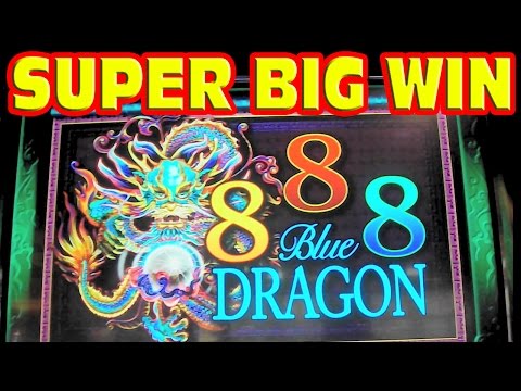 888 Blue Dragon * SUPER BIG WIN * RETRIGGER MADNESS * Slot Machine Bonus Free Games