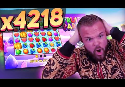 Streamer Huge win x4218 on FRUIT PARTY slot – TOP 5 Mega wins of the week