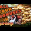 Jumanji slot – All 4 bonuses (not a big win)