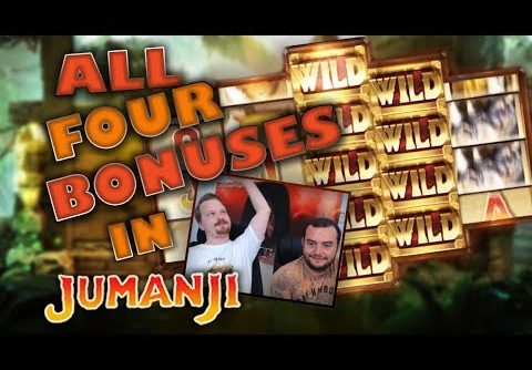 Jumanji slot – All 4 bonuses (not a big win)