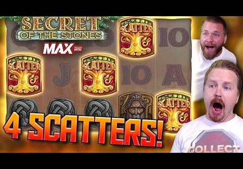 4 SCATTER bonus in Secret of The Stones MAX – Big win