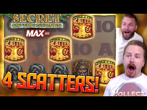 4 SCATTER bonus in Secret of The Stones MAX – Big win