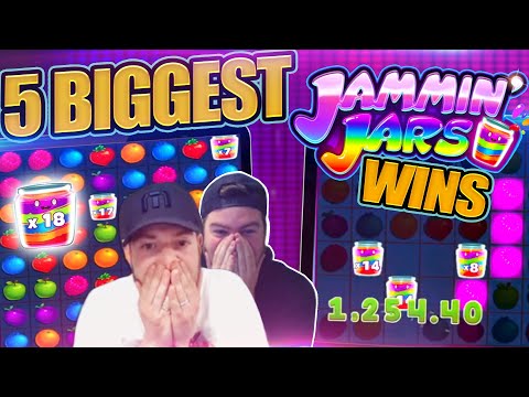 FRUITY SLOTS TOP 5 JAMMIN JARS BIG WINS!!