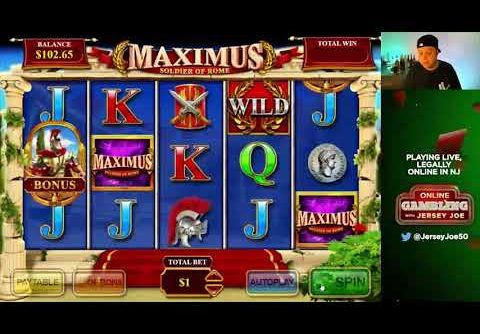 Maximus Soldier of Rome slots LIVE with BIG BONUS & MEGA WIN [Online Gambling with Jersey Joe # 66]