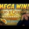 MEGA WIN!!!! GONZOS QUEST MEGAWAYS BIG WIN –  Casino slot from Casinodaddy LIVE STREAM
