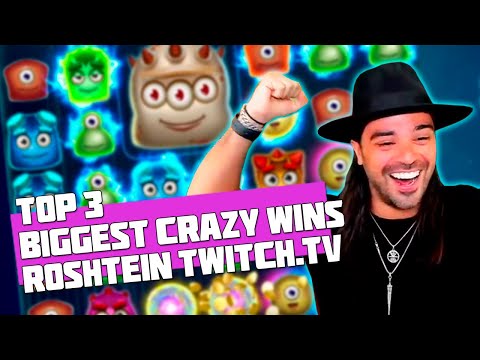 ROSHTEIN | TOP 3 BIGGEST CRAZY WINS IN CASINO TWITCH  | SLOT MACHINE