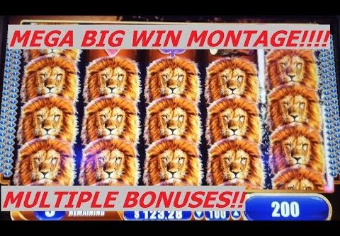 **MEGA BIG WIN MONTAGE** King of Africa BONUSES Slot Machine