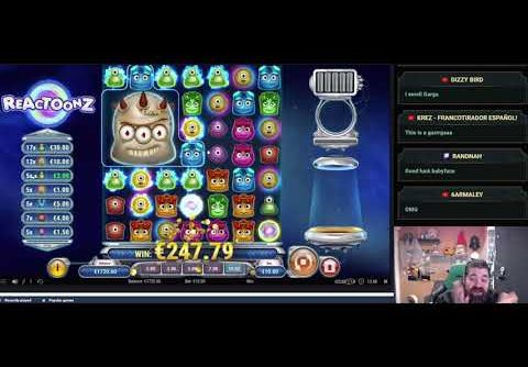 RECORD WIN ON Reactoonz ONLINE SLOT