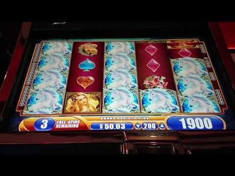 Mystical Unicorn Slot Machine Bonus $2 Mega Win!