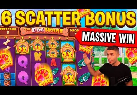 6 SCATTER DOG HOUSE MEGAWAYS BONUS 🎰 HUGE WIN ON PRAGMATIC PLAY ONLINE SLOT MACHINE