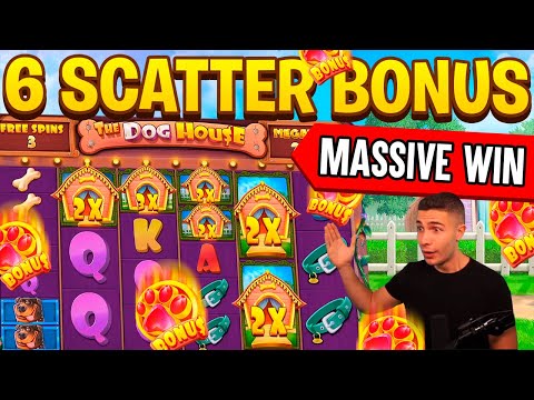 6 SCATTER DOG HOUSE MEGAWAYS BONUS 🎰 HUGE WIN ON PRAGMATIC PLAY ONLINE SLOT MACHINE