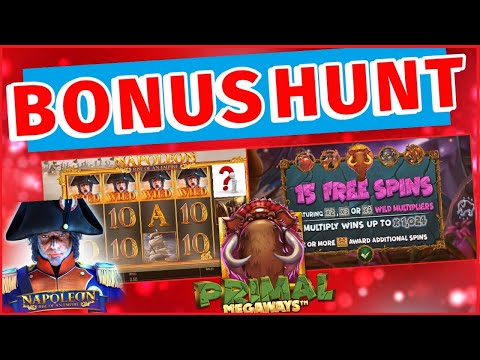 ONLINE SLOTS BONUS HUNT – SLOTS INCLUDE: Beetlejuice Megaways, Primal megaways, Napoleon BIG WIN !!!