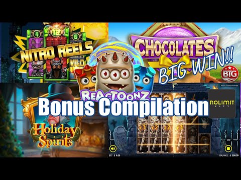 Bonus Compilation, some New Games + Reactoonz 1&2 + Chocolates + Community BIG WINS!!