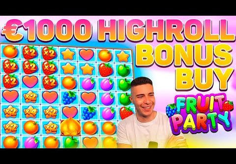 HIGHROLL FRUITPARTY BONUS BUY  | BIG WIN ON PRAGMATIC PLAY ONLINE SLOT MACHINE