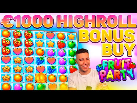 HIGHROLL FRUITPARTY BONUS BUY  | BIG WIN ON PRAGMATIC PLAY ONLINE SLOT MACHINE