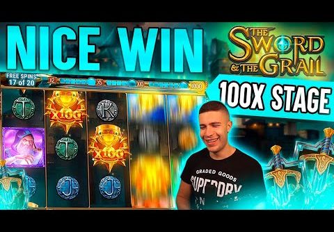 100x STAGE ON SWORD AND THE GRAIL 🎰 BIG WIN ON PLAY N GO ONLINE SLOT MACHINE